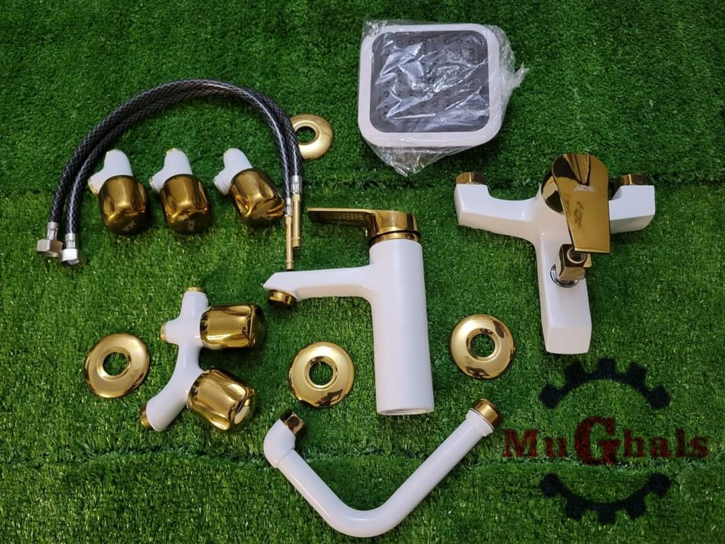 MuGhals Sanitary Liver Desire Black Gold Bathroom Set – Model L-114