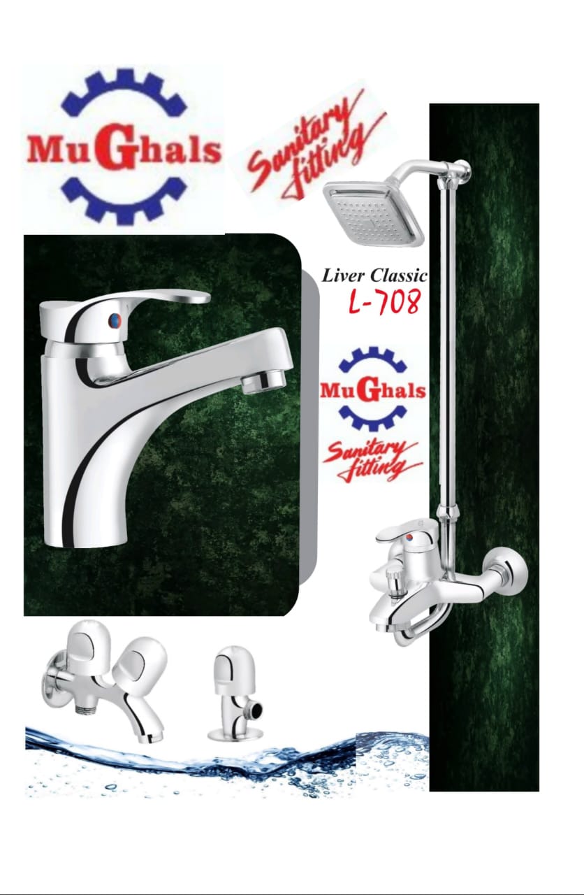 MuGhals Sanitary Fitting β Liver Classic Series (Model: L-708) | Chrome Bathroom Fittings in Pakistan