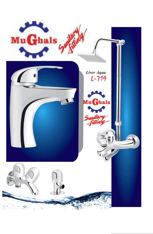 MuGhals Sanitary Fitting – Liver Aqua Series (Model: L-719) | Premium Bathroom Fittings in Pakistan